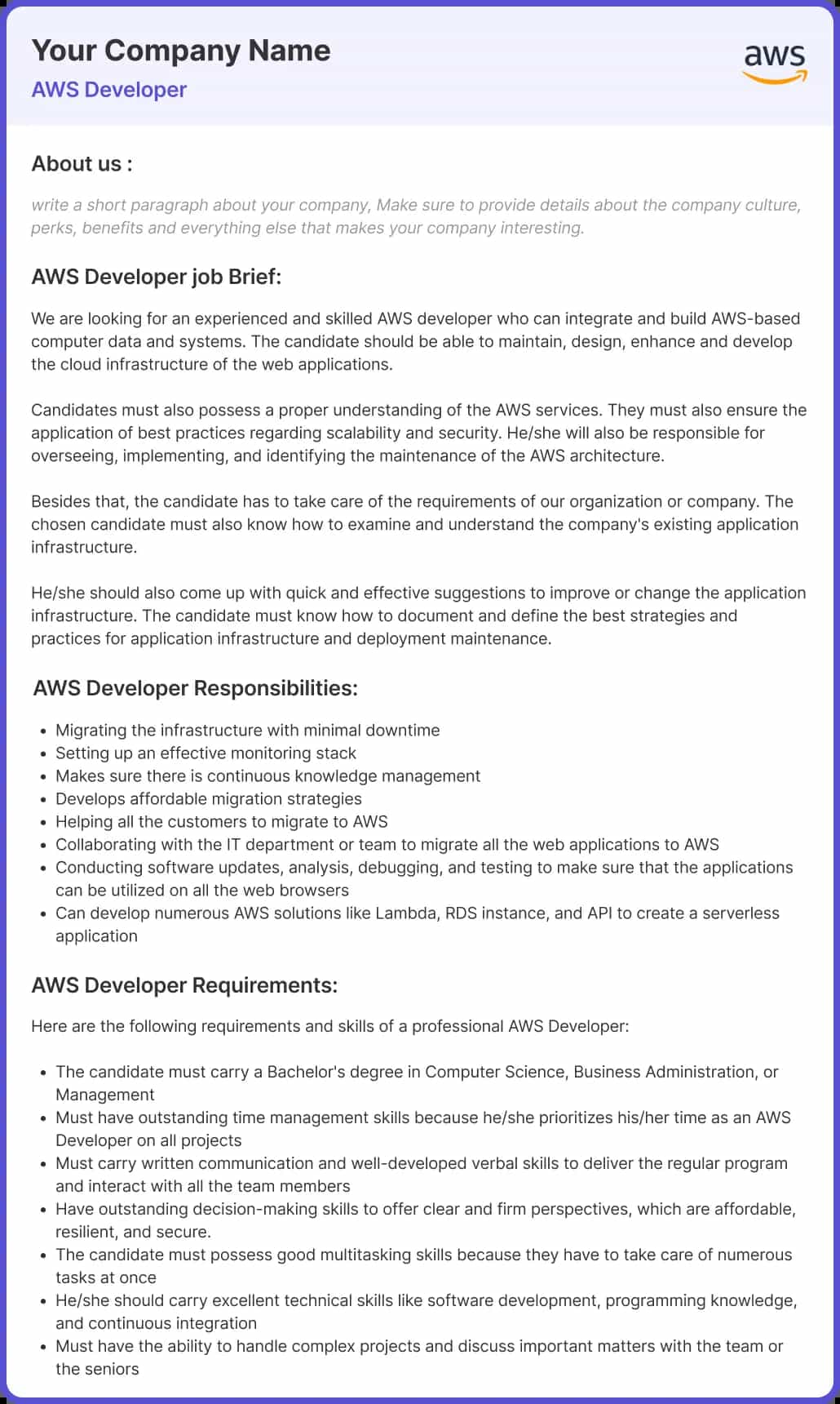 Job description image