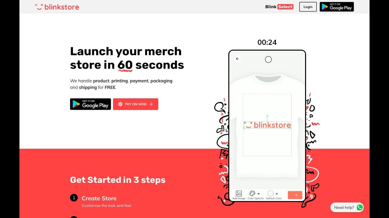 Blinkstore's video section