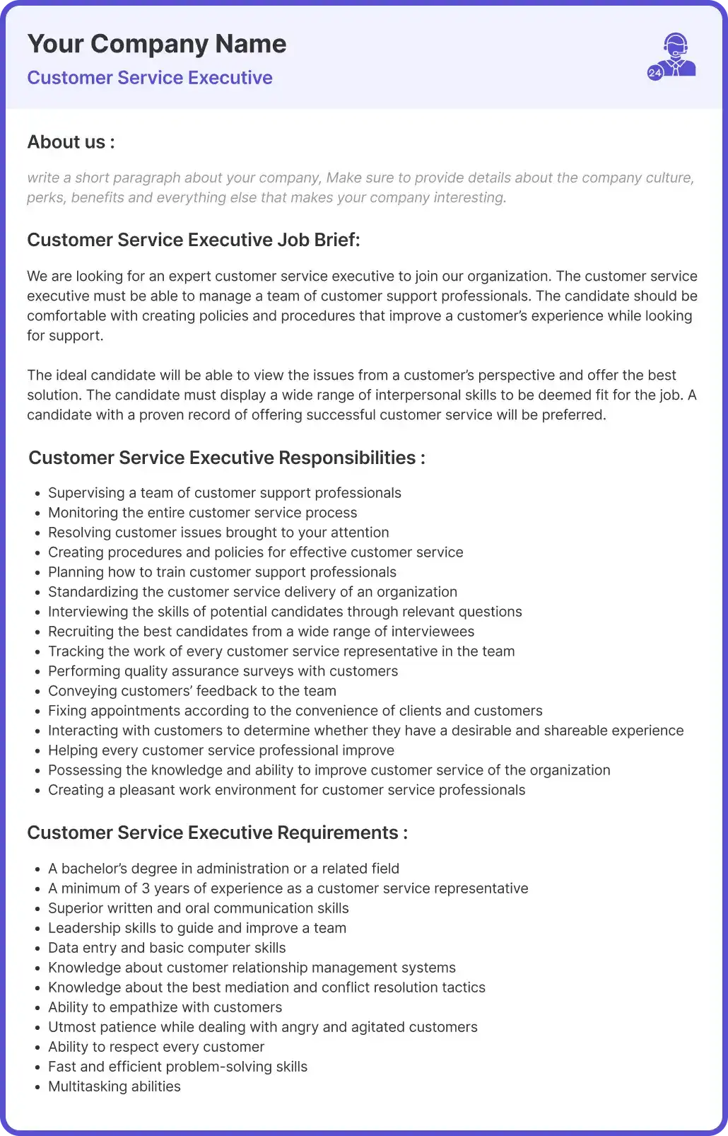 Job description image