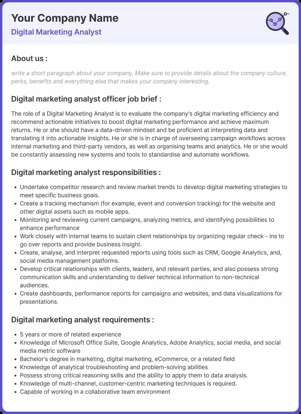 Job description image