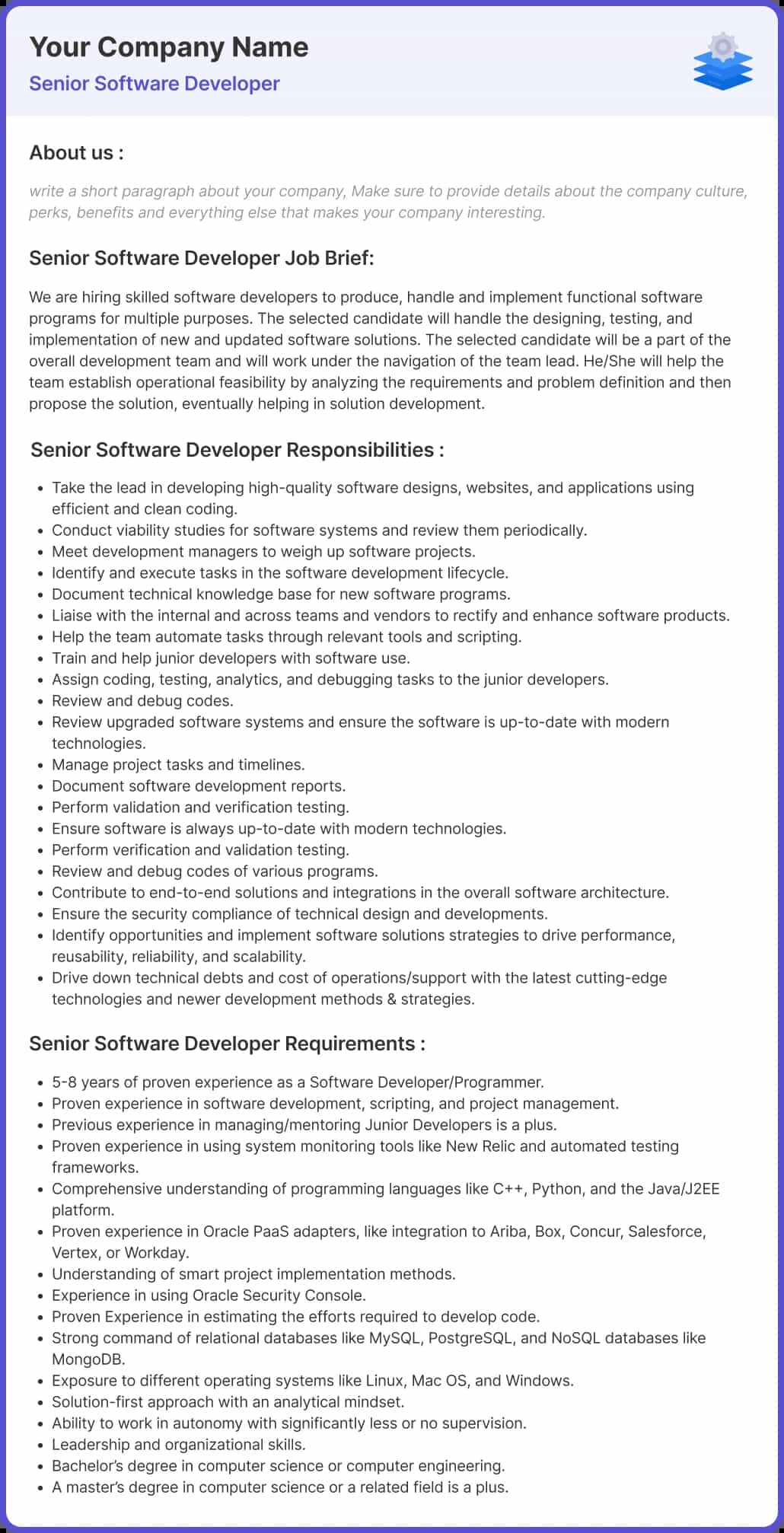 Job description image